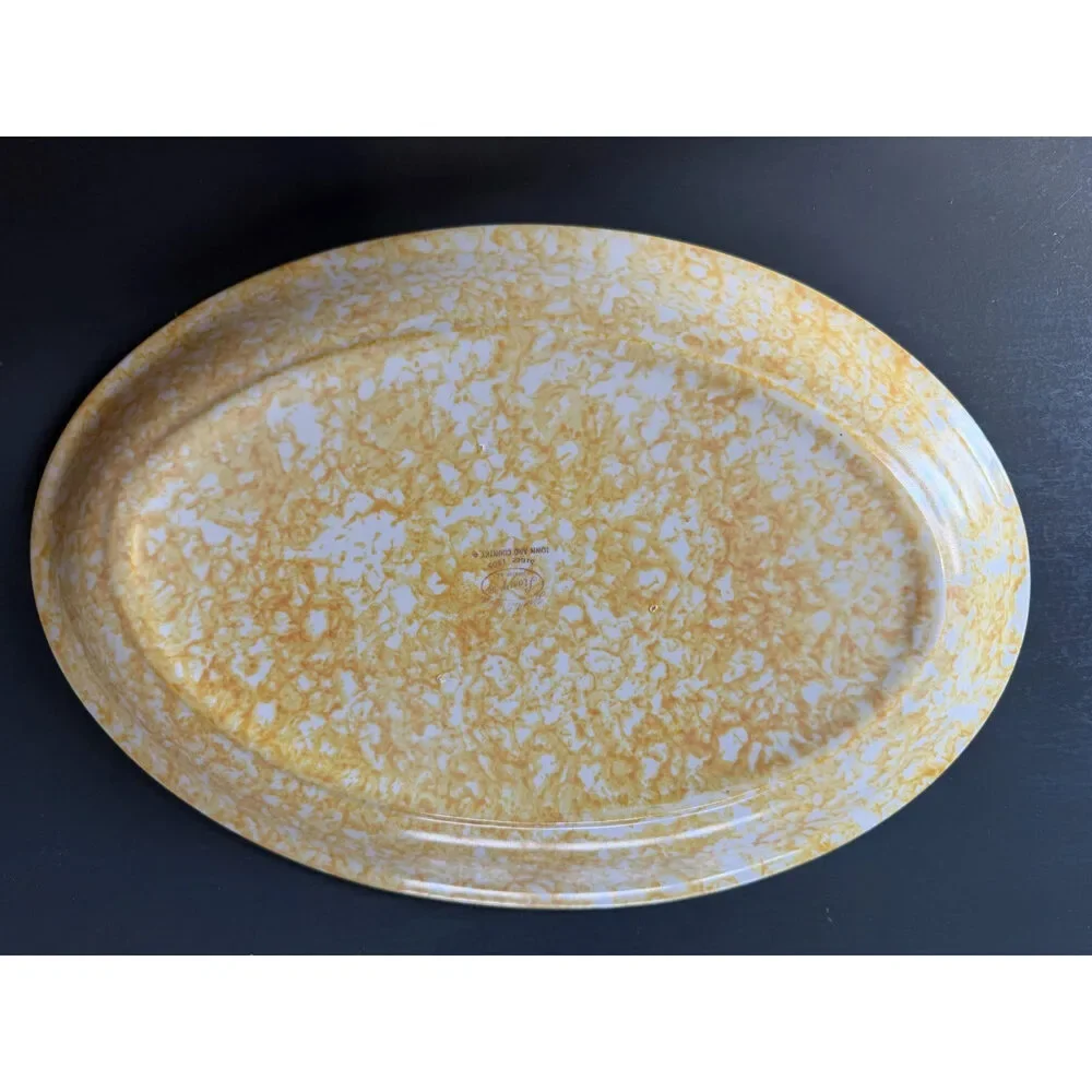 Stangl Town & Country Yellow Large Oval Serving Dish 15x10 Spongewear